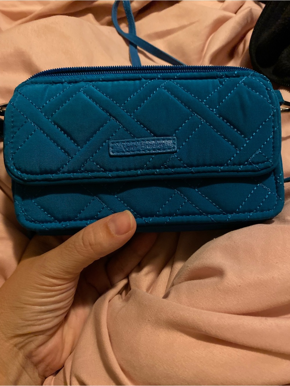 Vera Bradley Bright Teal Quilted Crossbody Wallet
